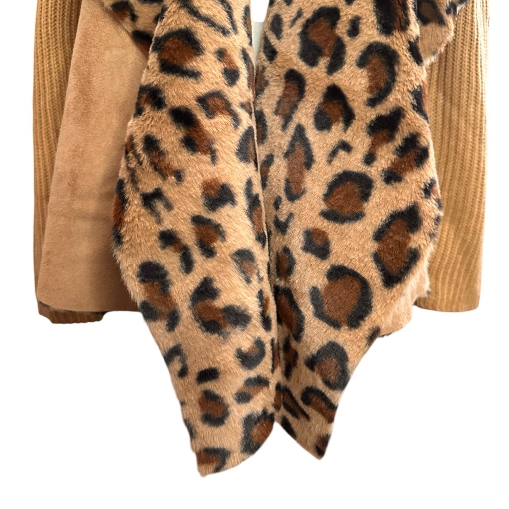 Kate & Sam Sweater S Open Leopard Print Suede - Picture 3 of 7